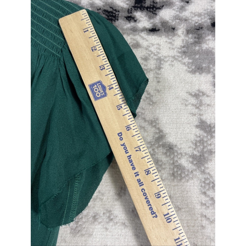Reformation Augustina Plunge Dress Womens Size Small Green V-Neck - Picture 7 of 12
